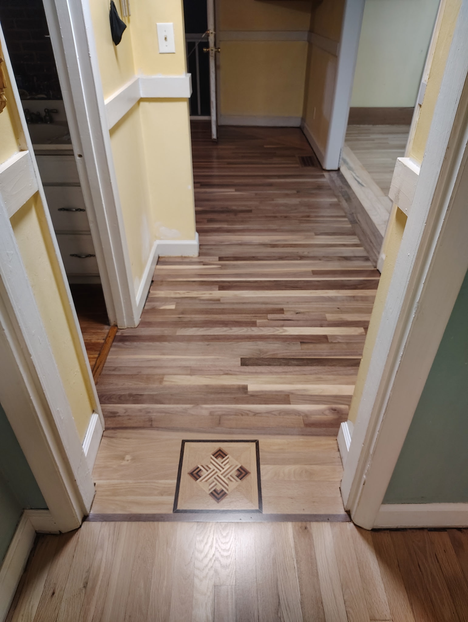 Finished flooring example showing a completed room