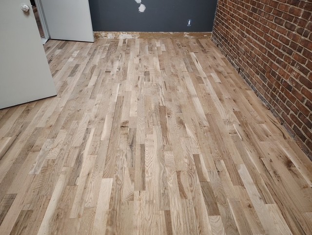 Finished flooring example with a completed installation